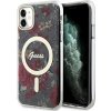Guess GUHMN61HCFWSA iPhone 11 / Xr 6.1 zielony/khaki hardcase Flower MagSafe